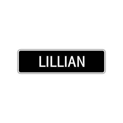 Lillian Street Sign Children Name Room Plate