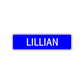 Lillian Street Sign Children Name Room Plate