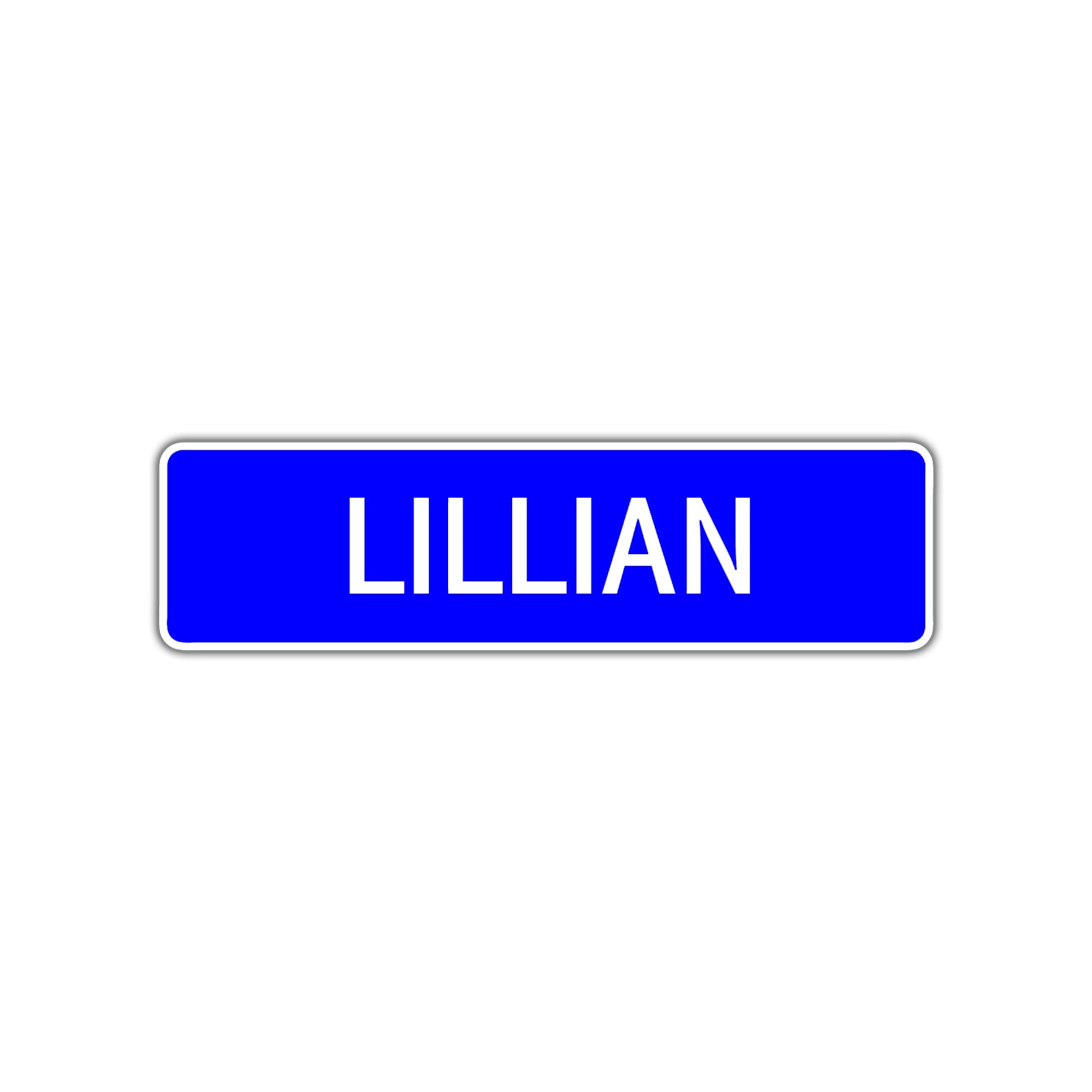Lillian Street Sign Children Name Room Plate