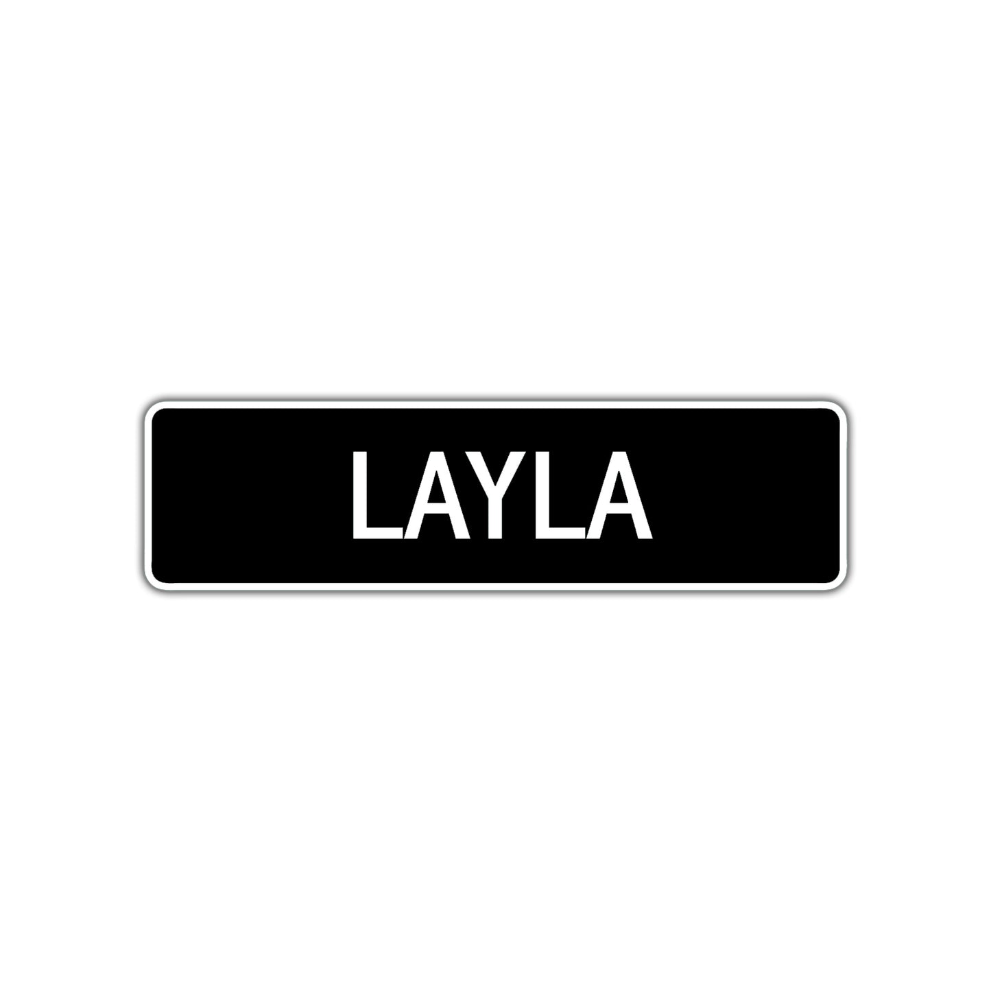 Layla Street Sign Children Name Room Plate