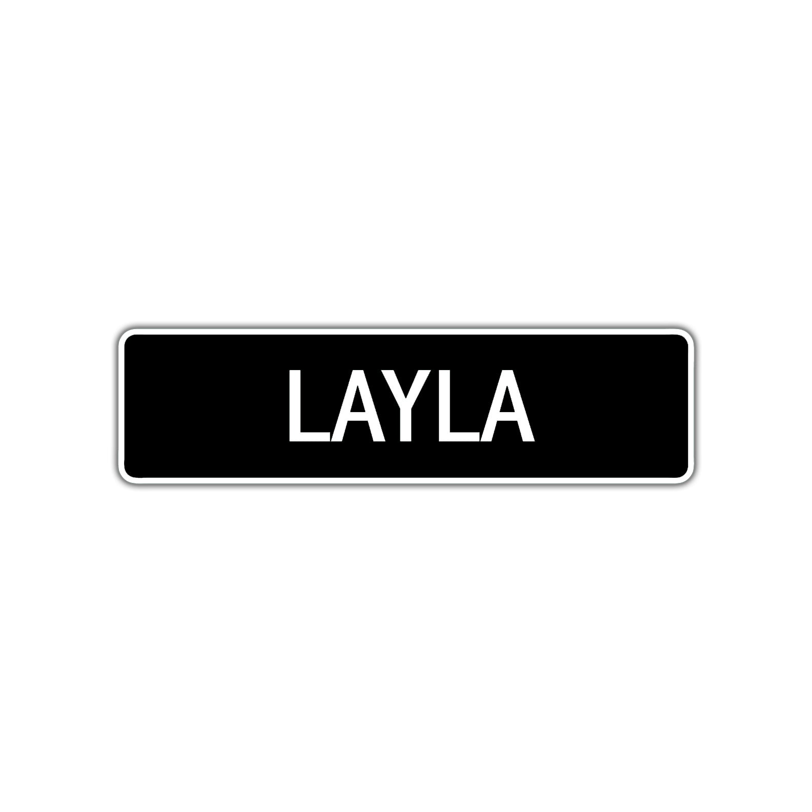 Layla Street Sign Children Name Room Plate