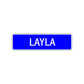 Layla Street Sign Children Name Room Plate