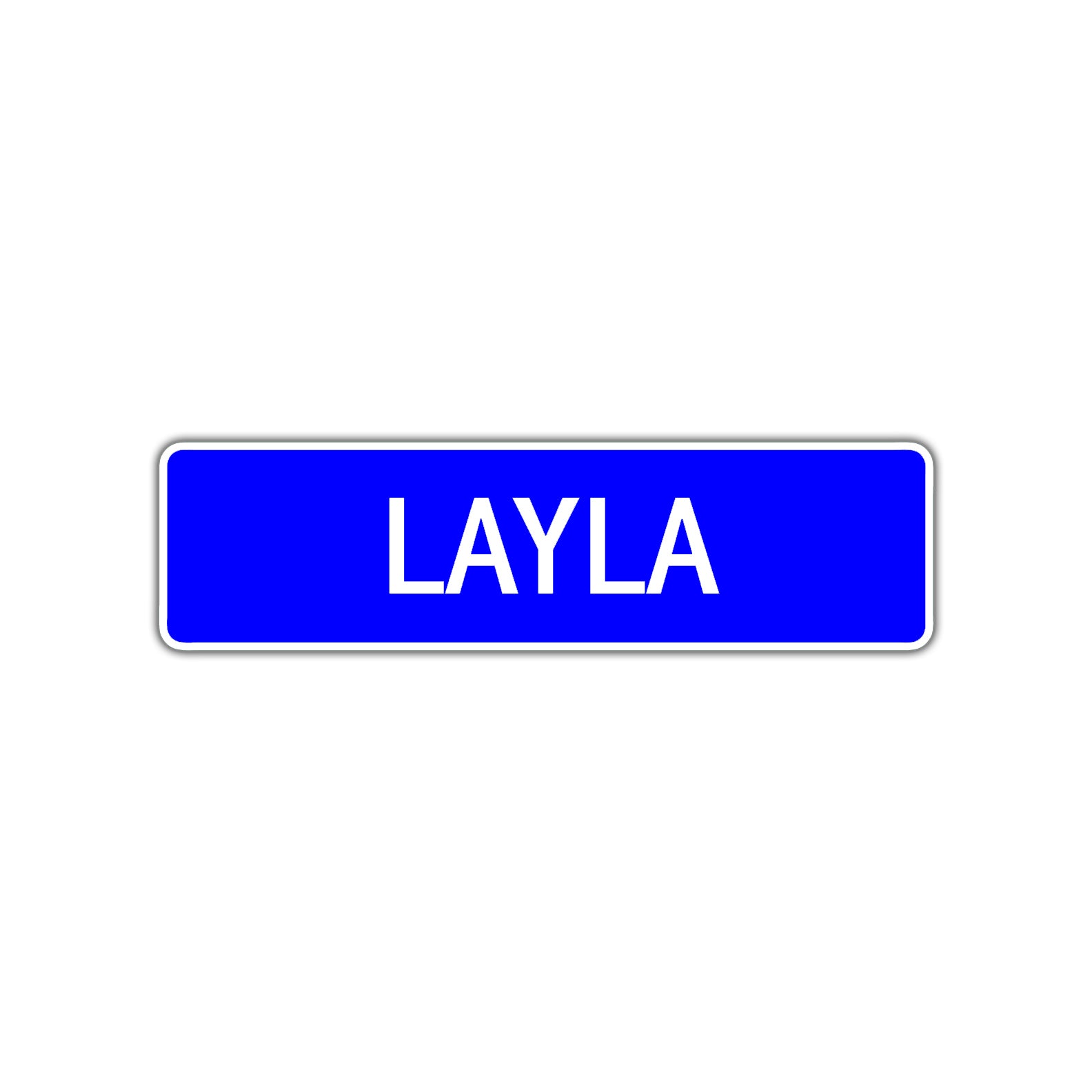 Layla Street Sign Children Name Room Plate