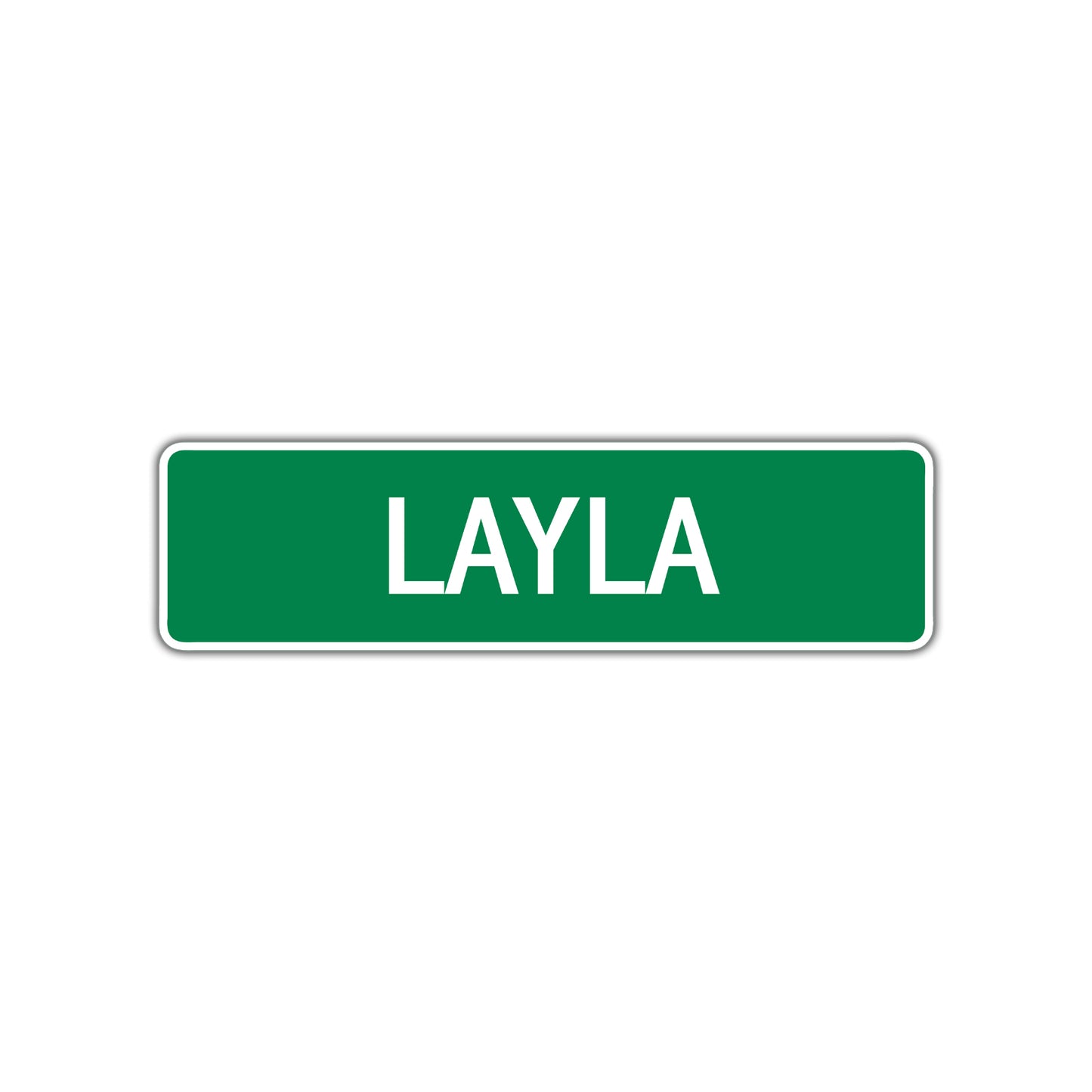 Layla Street Sign Children Name Room Plate