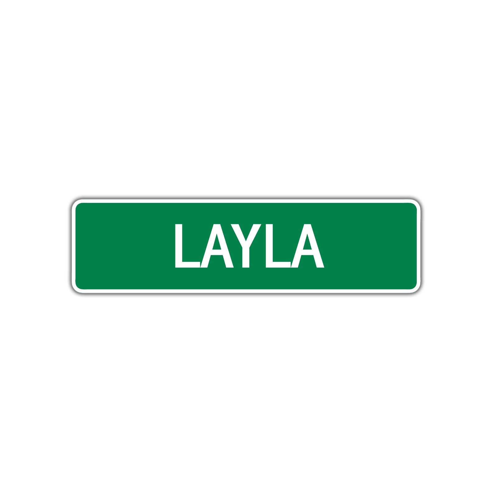 Layla Street Sign Children Name Room Plate