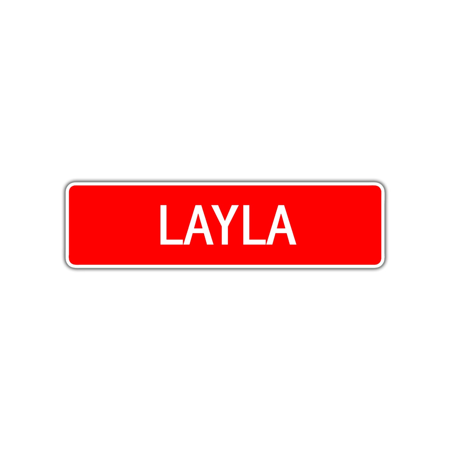Layla Street Sign Children Name Room Plate