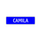 Camila Street Sign Children Name Room Plate