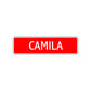Camila Street Sign Children Name Room Plate