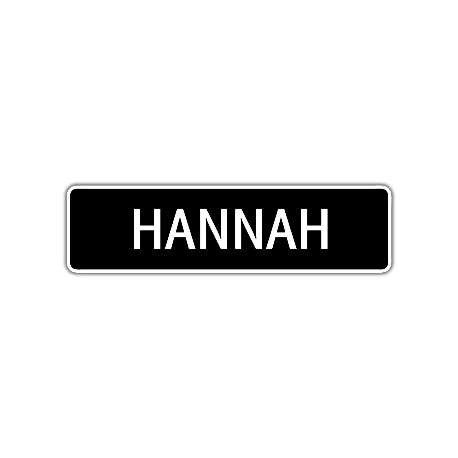 Hannah Street Sign Children Name Room Plate