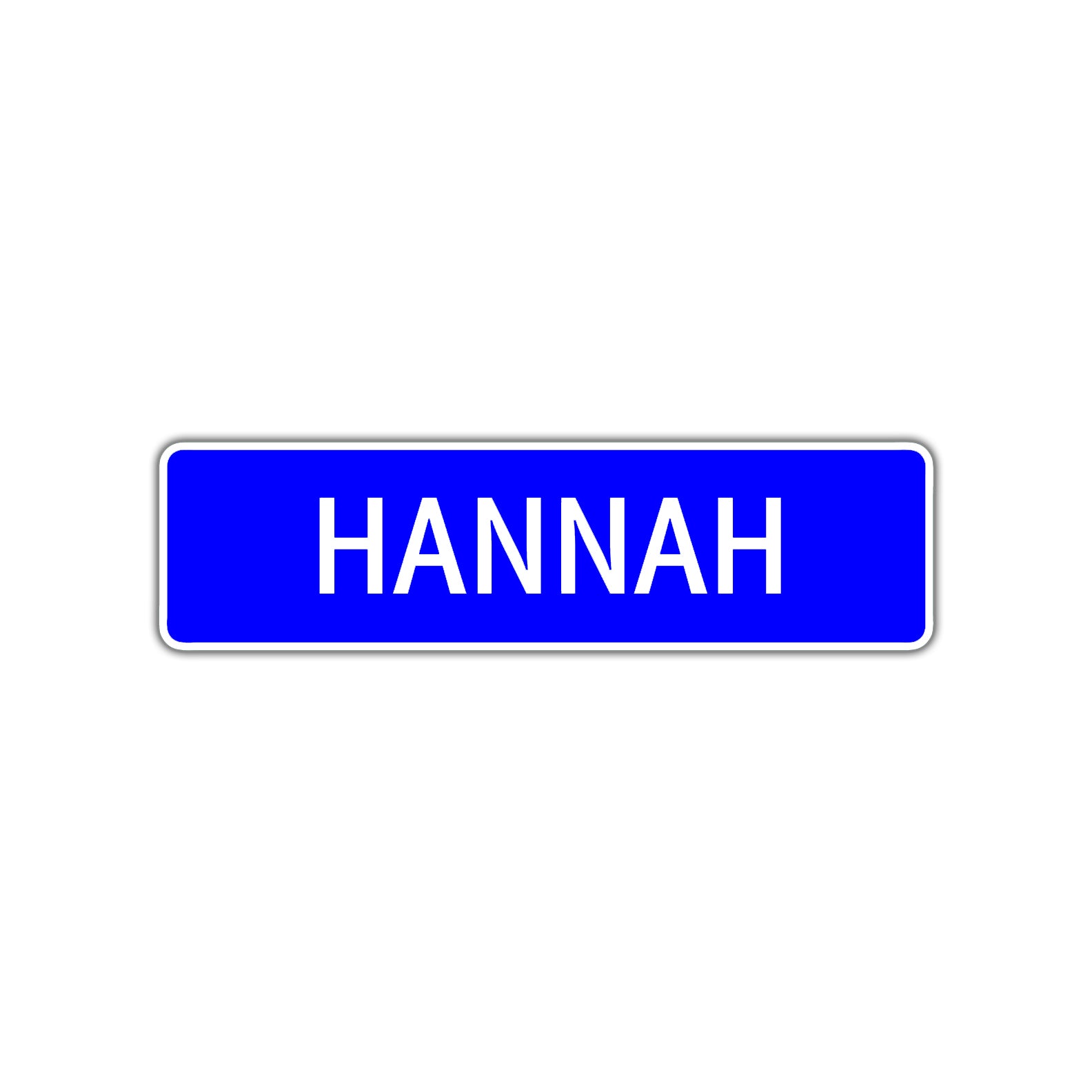 Hannah Street Sign Children Name Room Plate