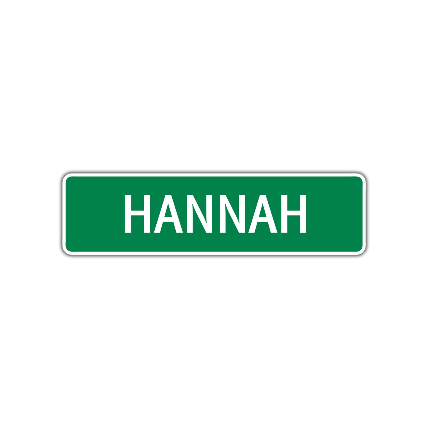 Hannah Street Sign Children Name Room Plate