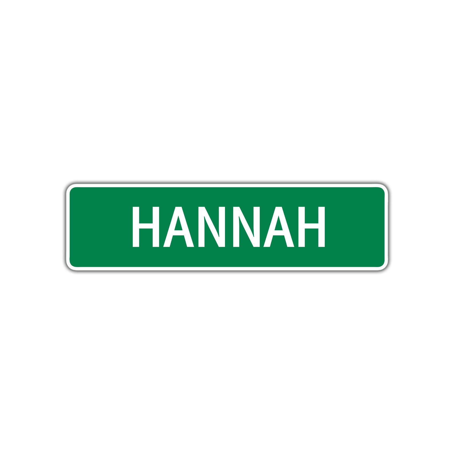 Hannah Street Sign Children Name Room Plate