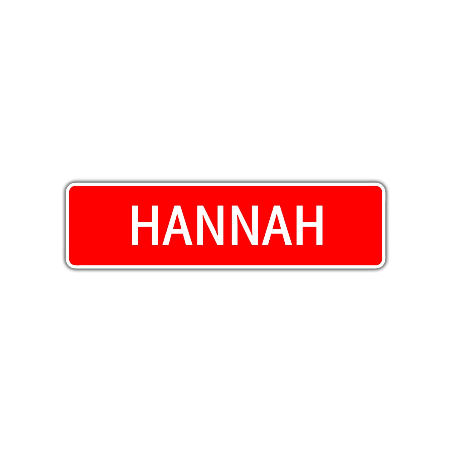 Hannah Street Sign Children Name Room Plate