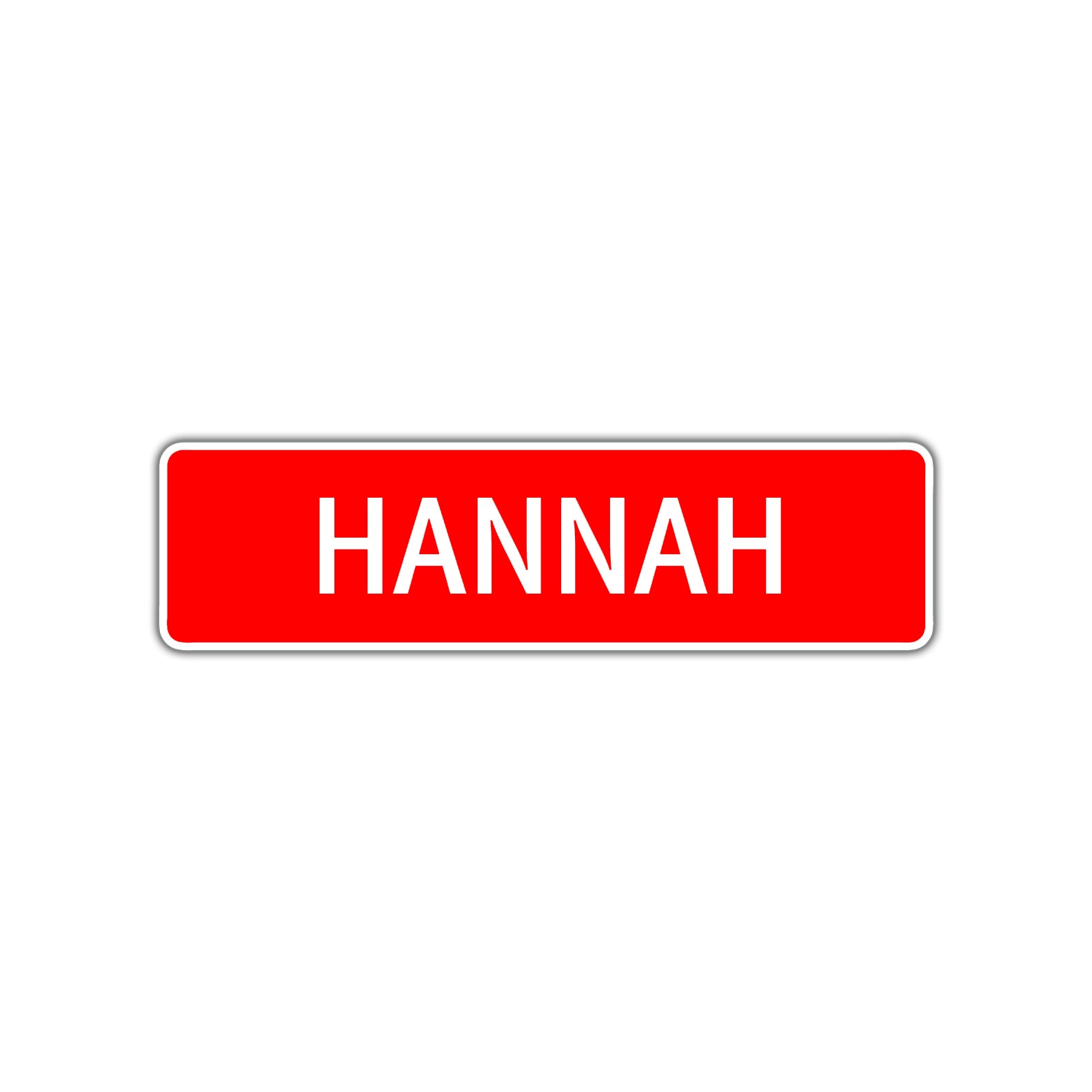 Hannah Street Sign Children Name Room Plate