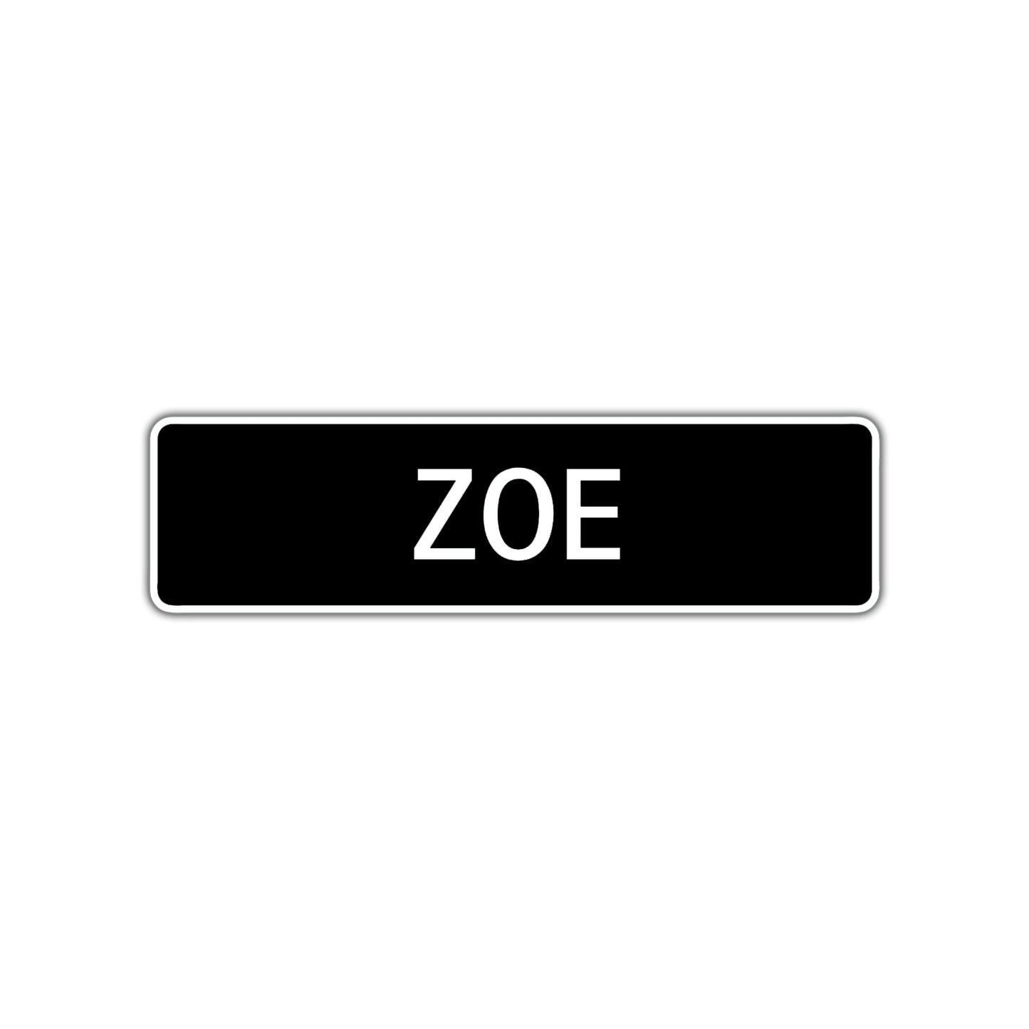 Zoe Street Sign Children Name Room Plate