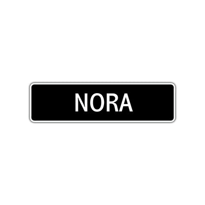 Nora Street Sign Children Name Room Plate