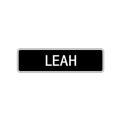 Leah Street Sign Children Name Room Plate