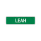 Leah Street Sign Children Name Room Plate