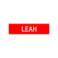 Leah Street Sign Children Name Room Plate