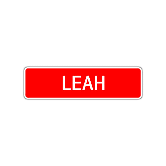 Leah Street Sign Children Name Room Plate