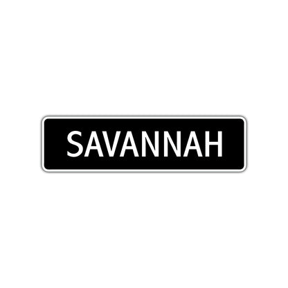 Savannah Street Sign Children Name Room Plate
