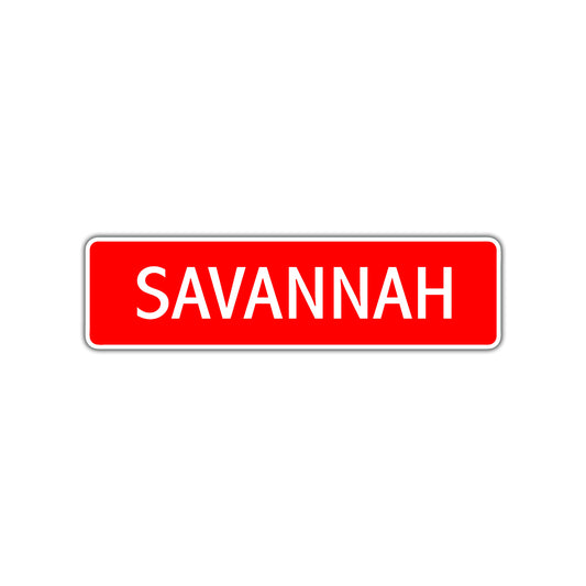 Savannah Street Sign Children Name Room Plate