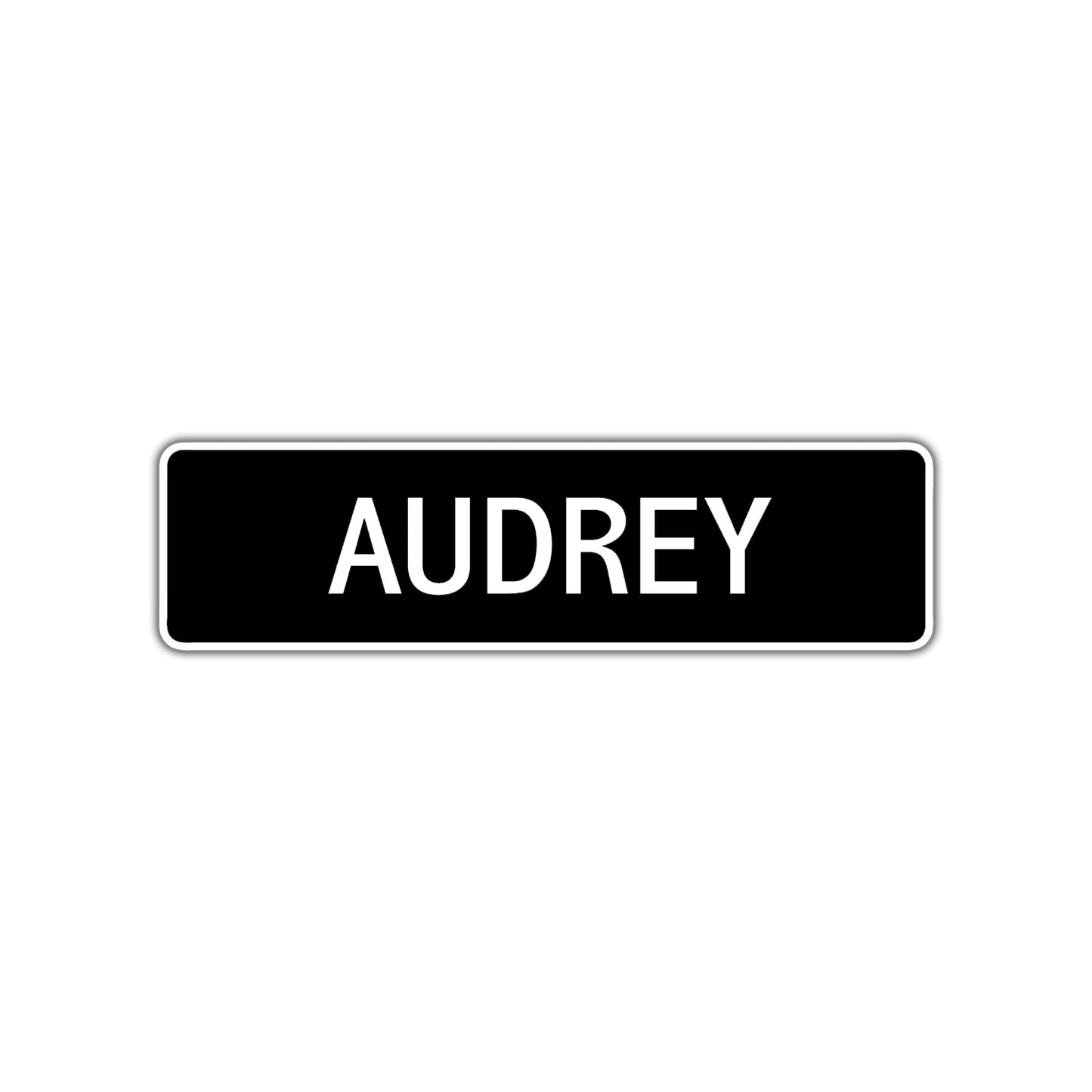 Audrey Street Sign Children Name Room Plate