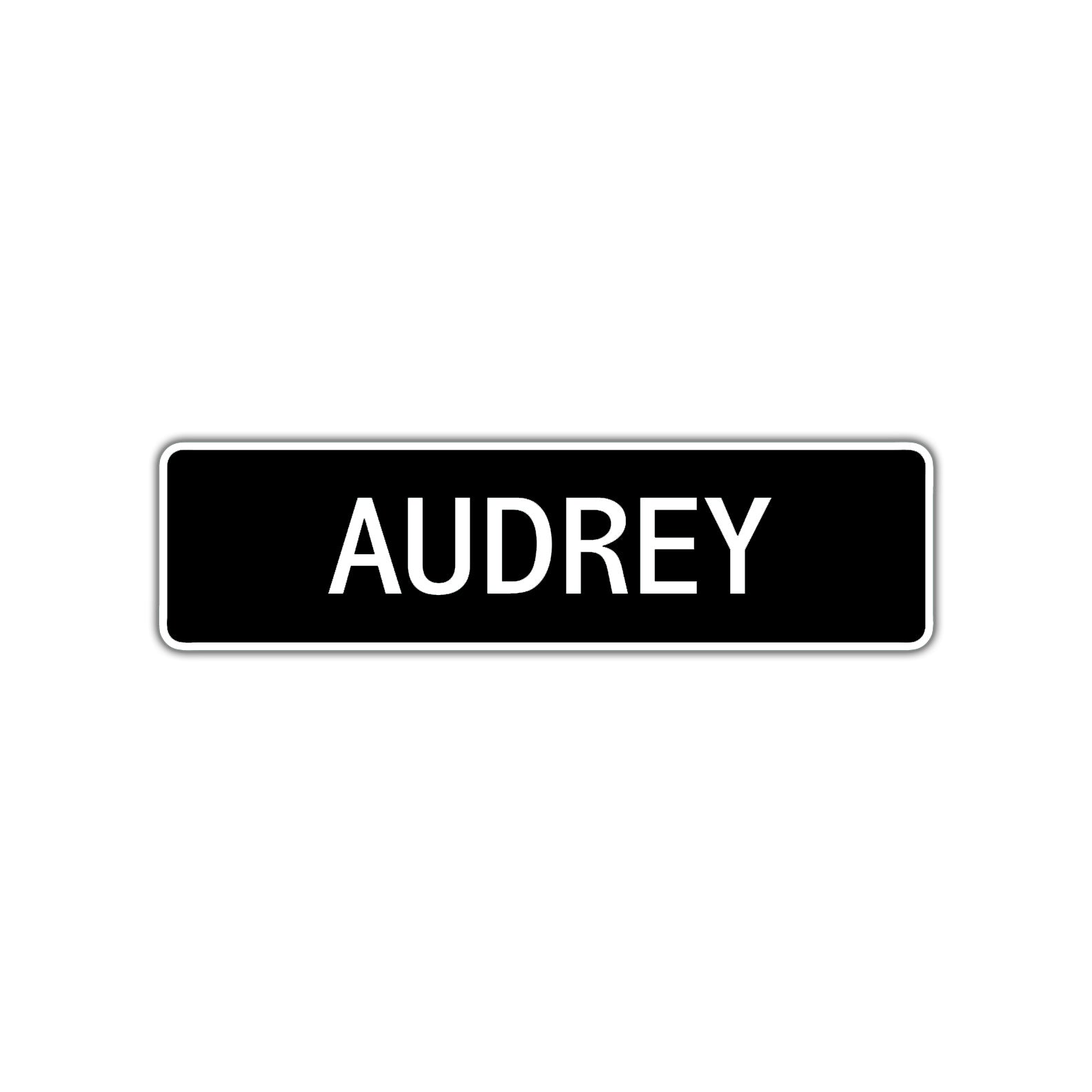 Audrey Street Sign Children Name Room Plate