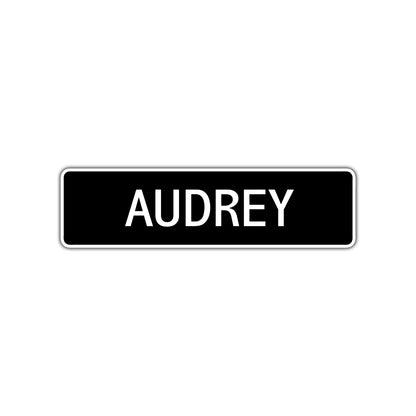 Audrey Street Sign Children Name Room Plate