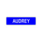 Audrey Street Sign Children Name Room Plate