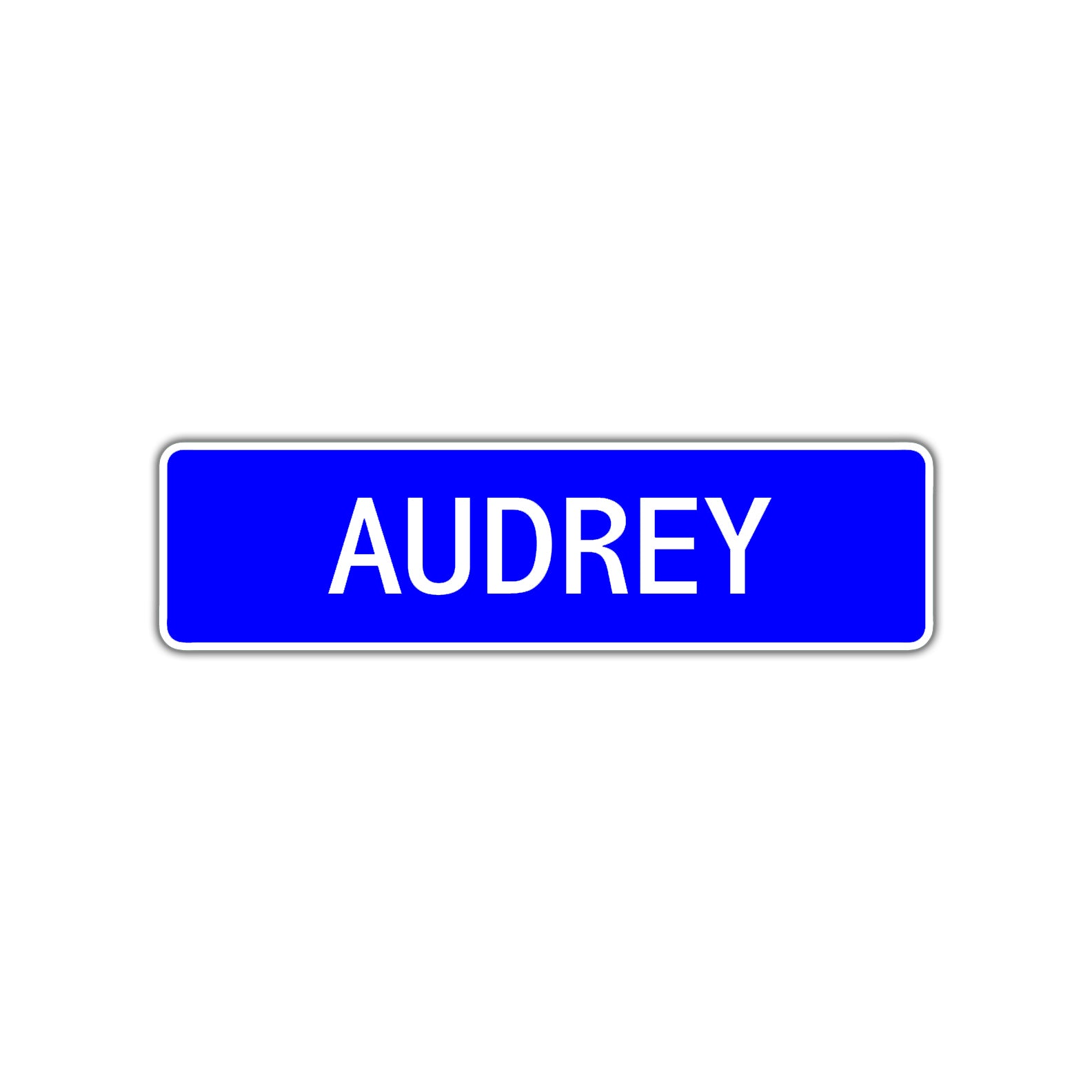 Audrey Street Sign Children Name Room Plate
