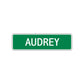 Audrey Street Sign Children Name Room Plate