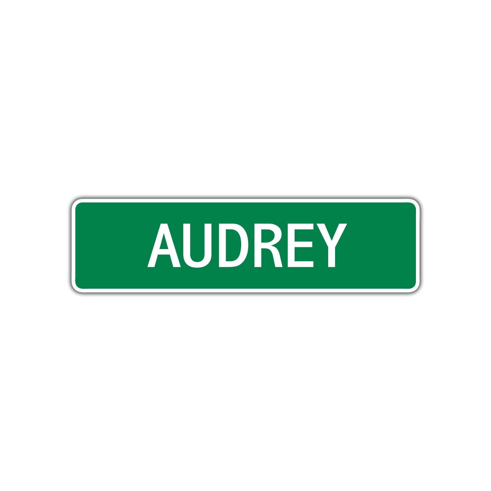Audrey Street Sign Children Name Room Plate
