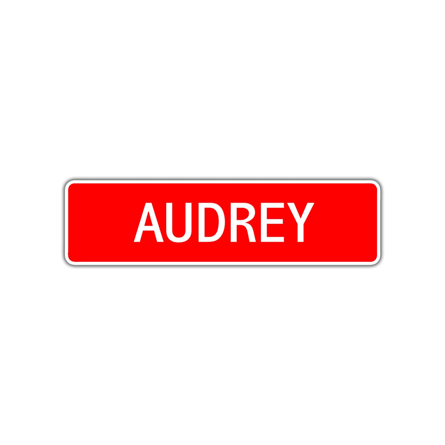 Audrey Street Sign Children Name Room Plate