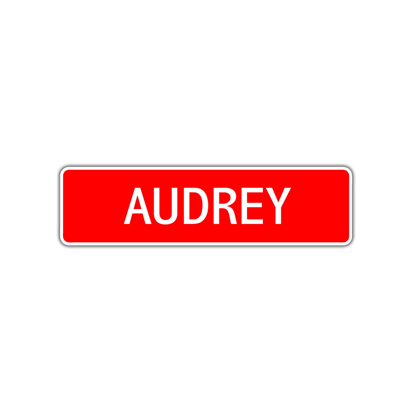 Audrey Street Sign Children Name Room Plate