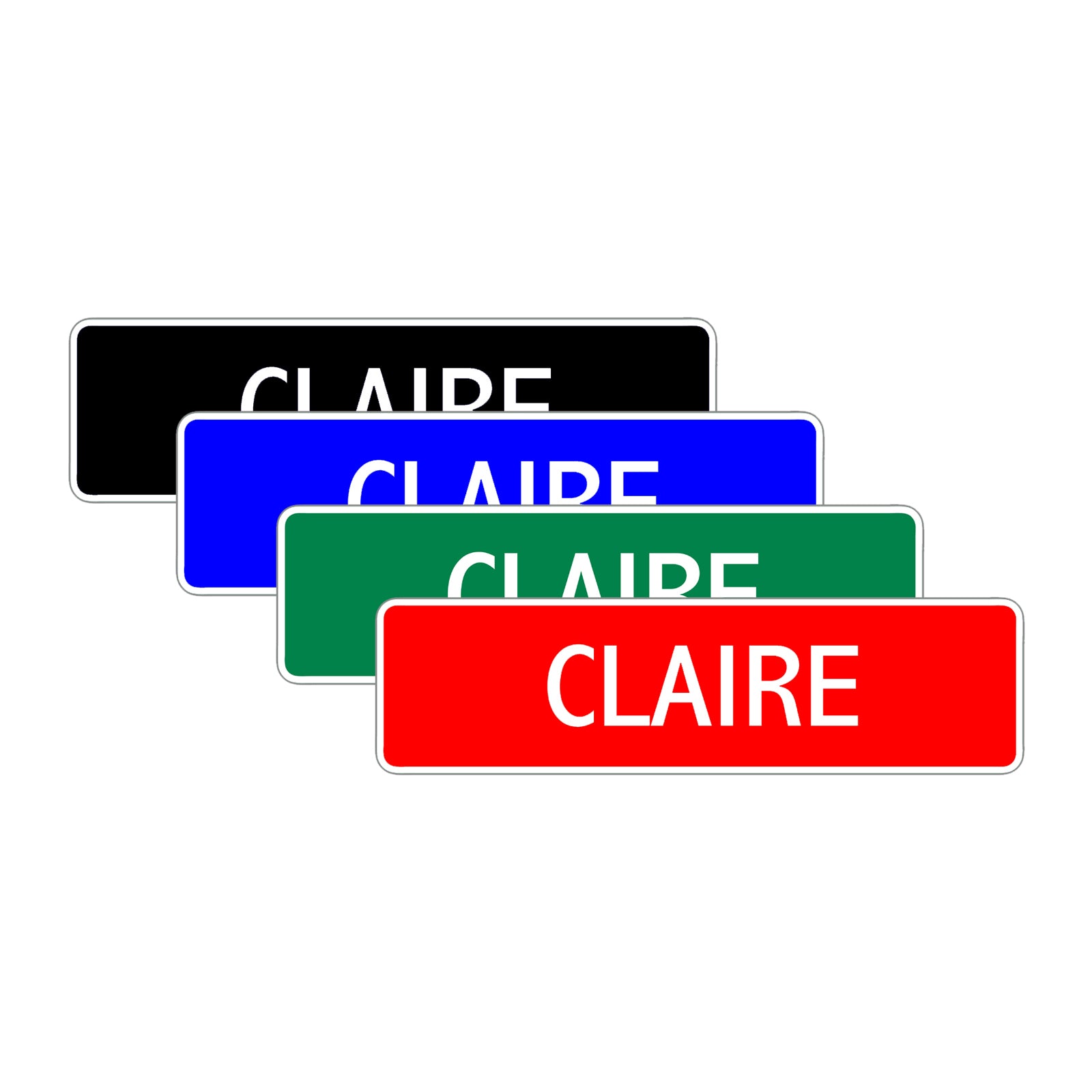 Claire Street Sign Children Name Room Plate