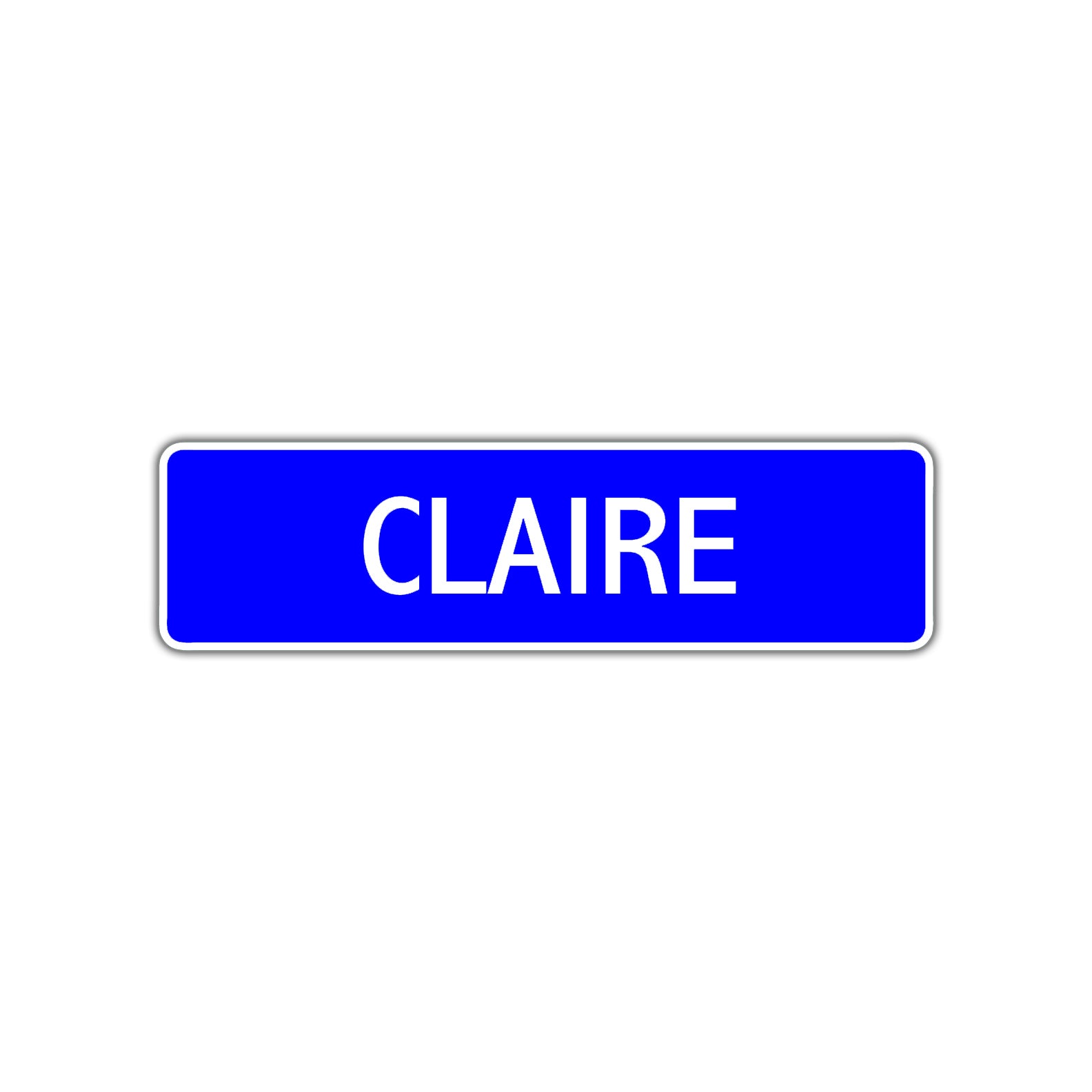 Claire Street Sign Children Name Room Plate