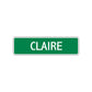 Claire Street Sign Children Name Room Plate