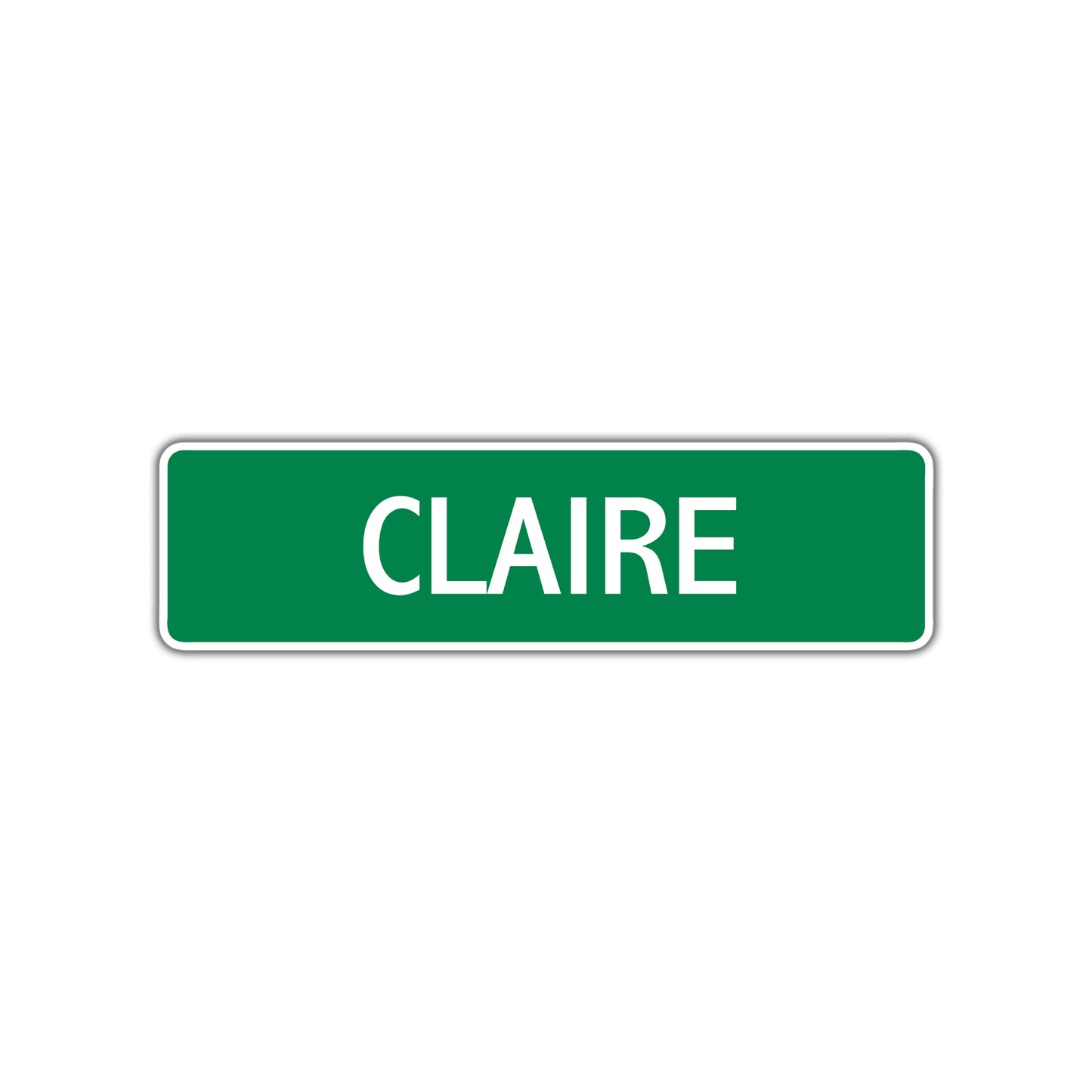 Claire Street Sign Children Name Room Plate
