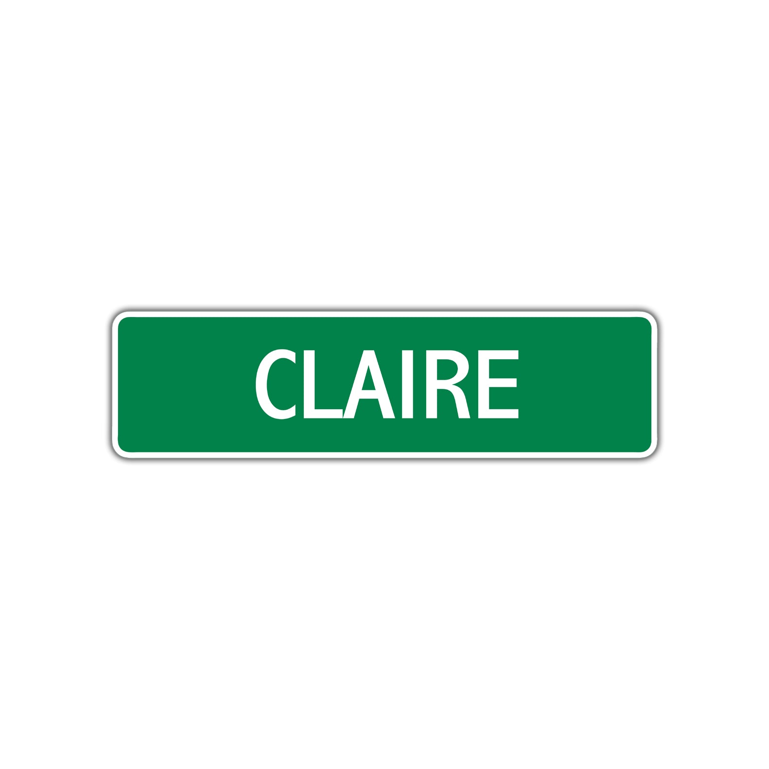 Claire Street Sign Children Name Room Plate