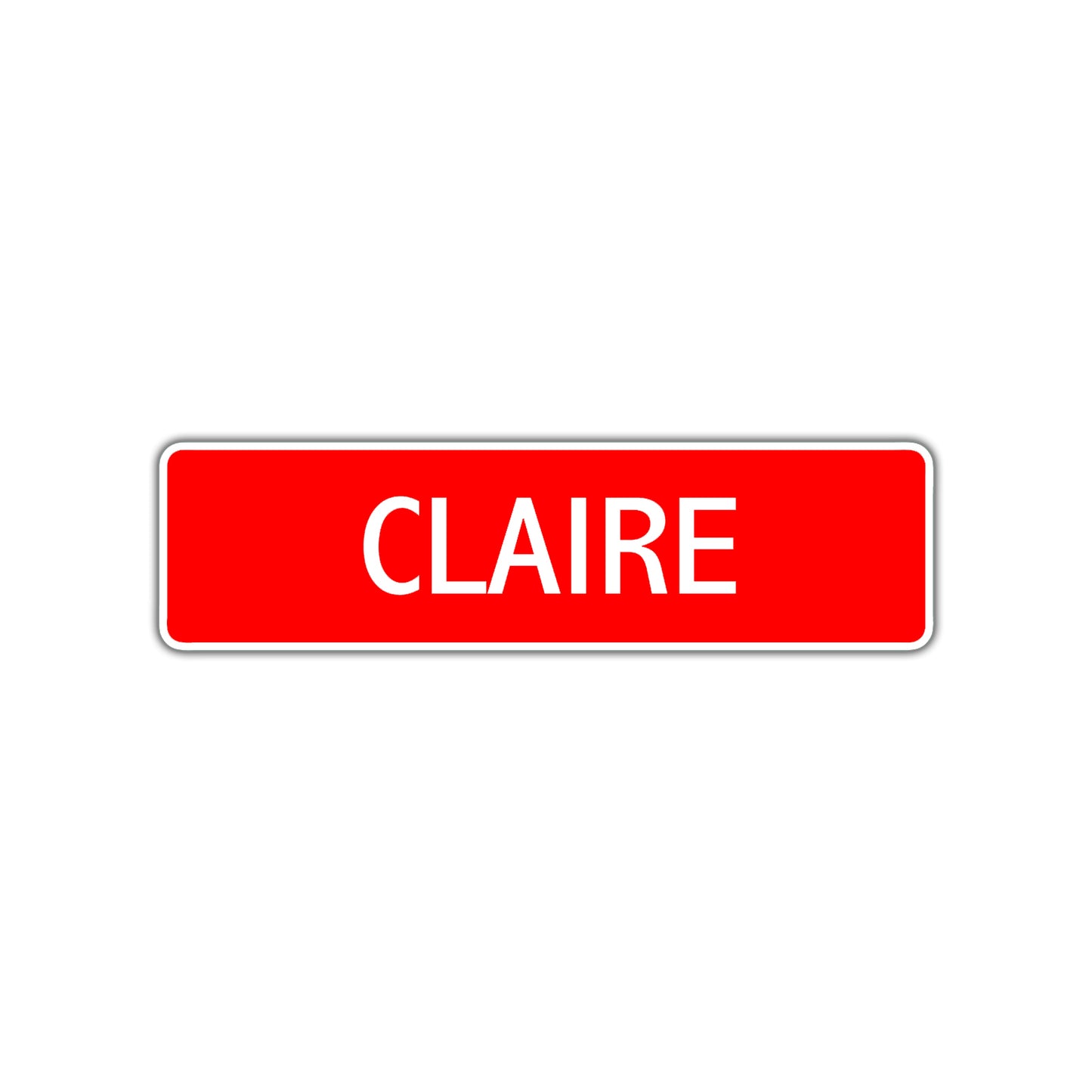Claire Street Sign Children Name Room Plate