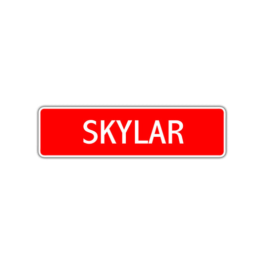 Skylar Street Sign Children Name Room Plate