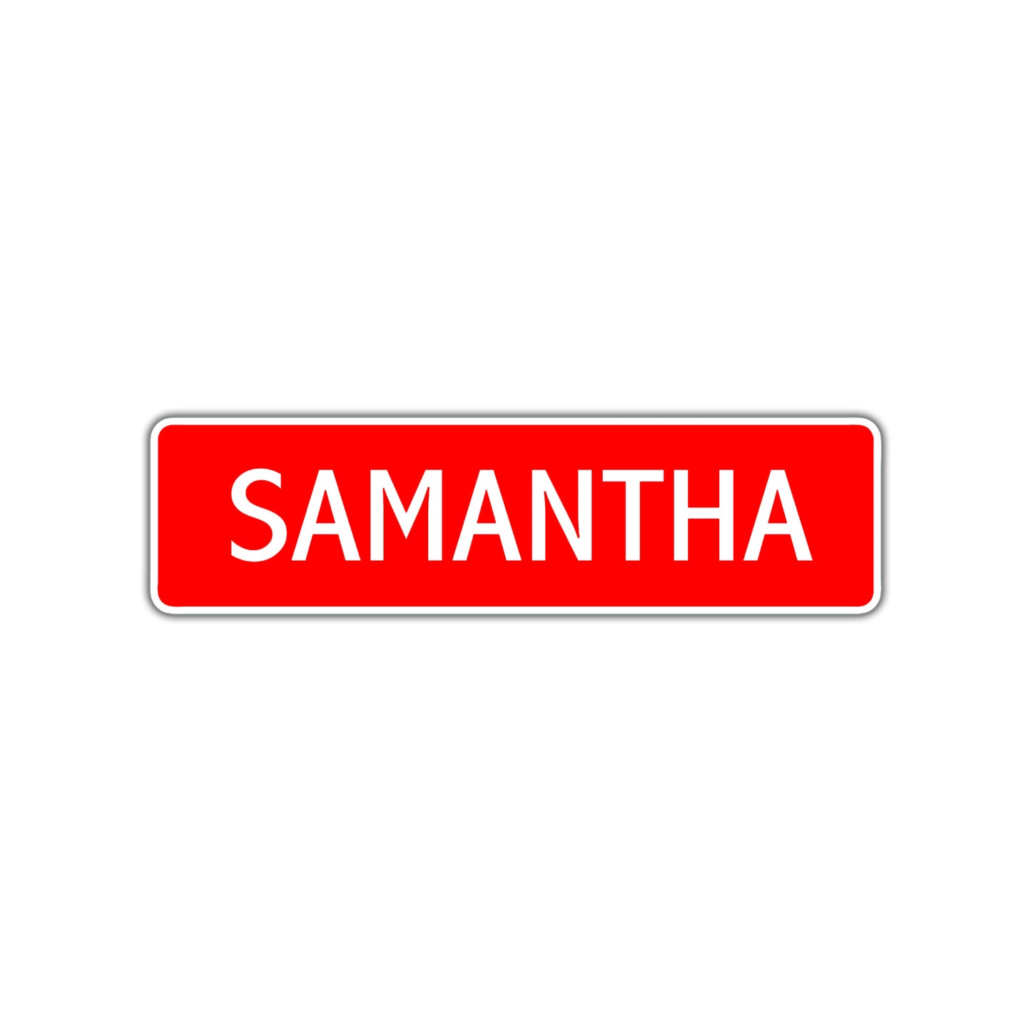Samantha Street Sign Children Name Room Plate