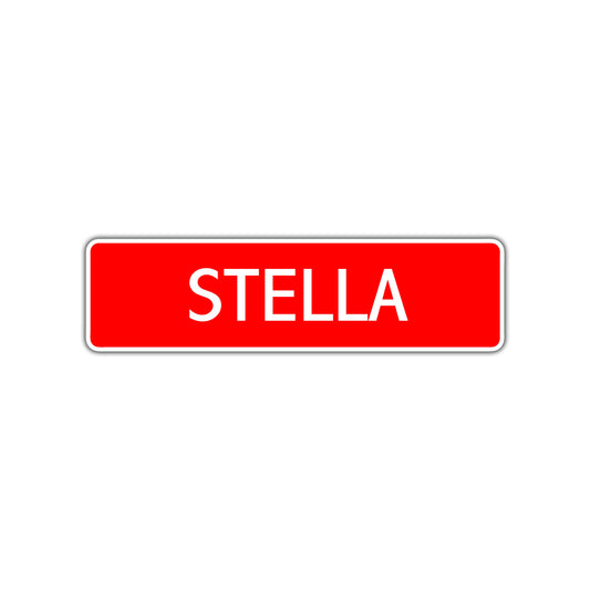 Stella Street Sign Children Name Room Plate