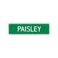 Paisley Street Sign Children Name Room Plate