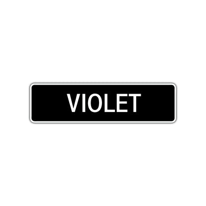 Violet  Street Sign Children Name Room Plate
