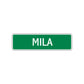 Mila Street Sign Children Name Room Plate