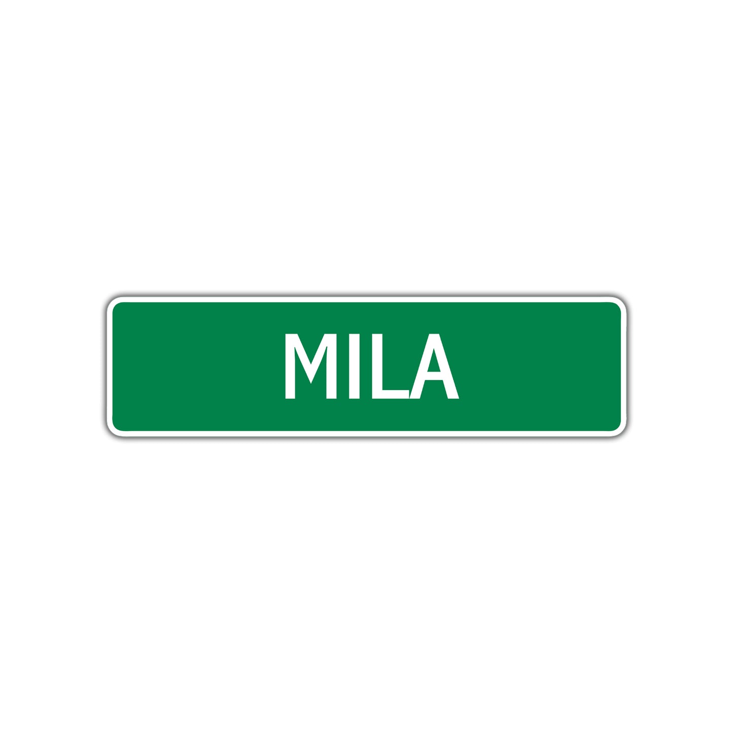 Mila Street Sign Children Name Room Plate