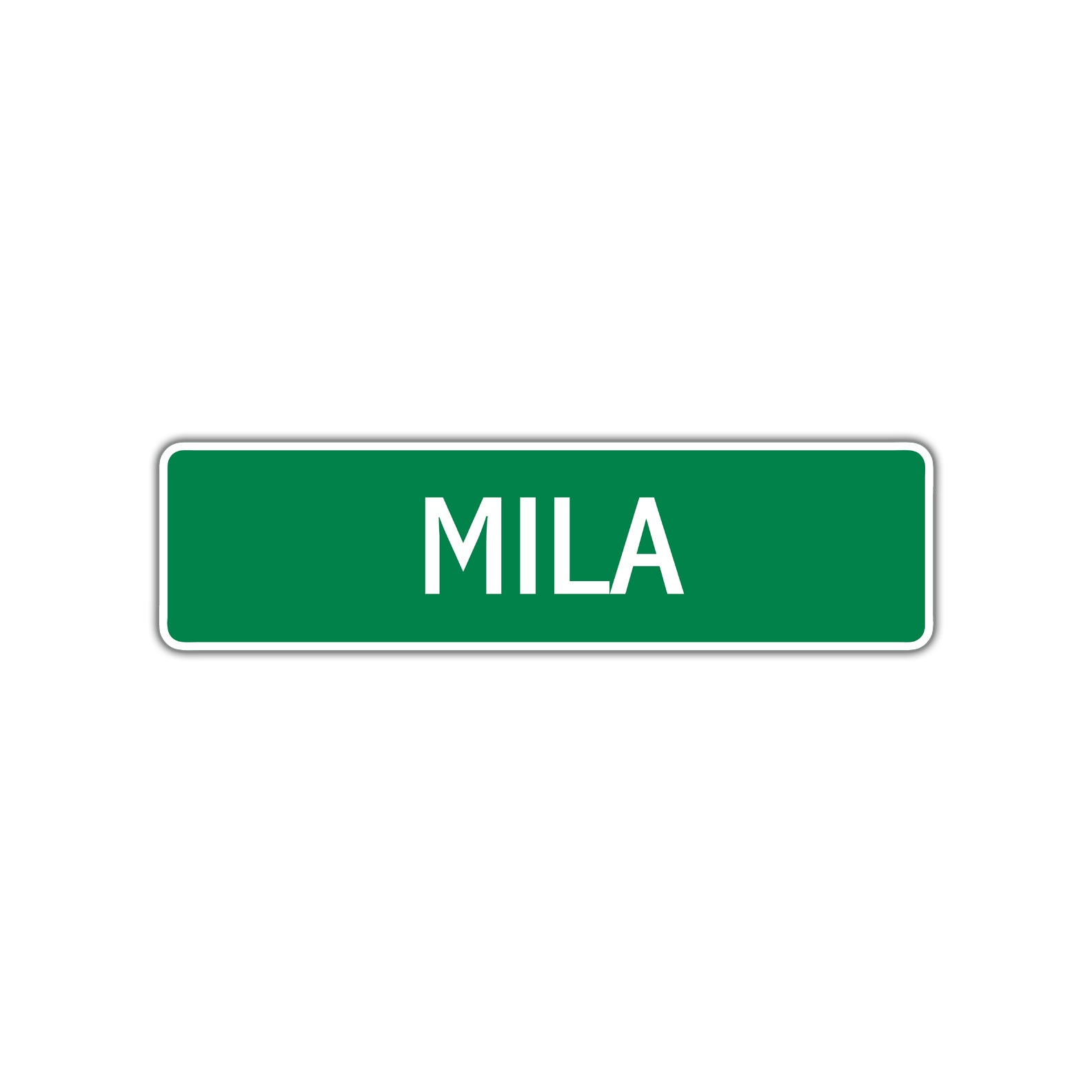 Mila Street Sign Children Name Room Plate