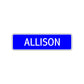 Allison Street Sign Children Name Room Plate